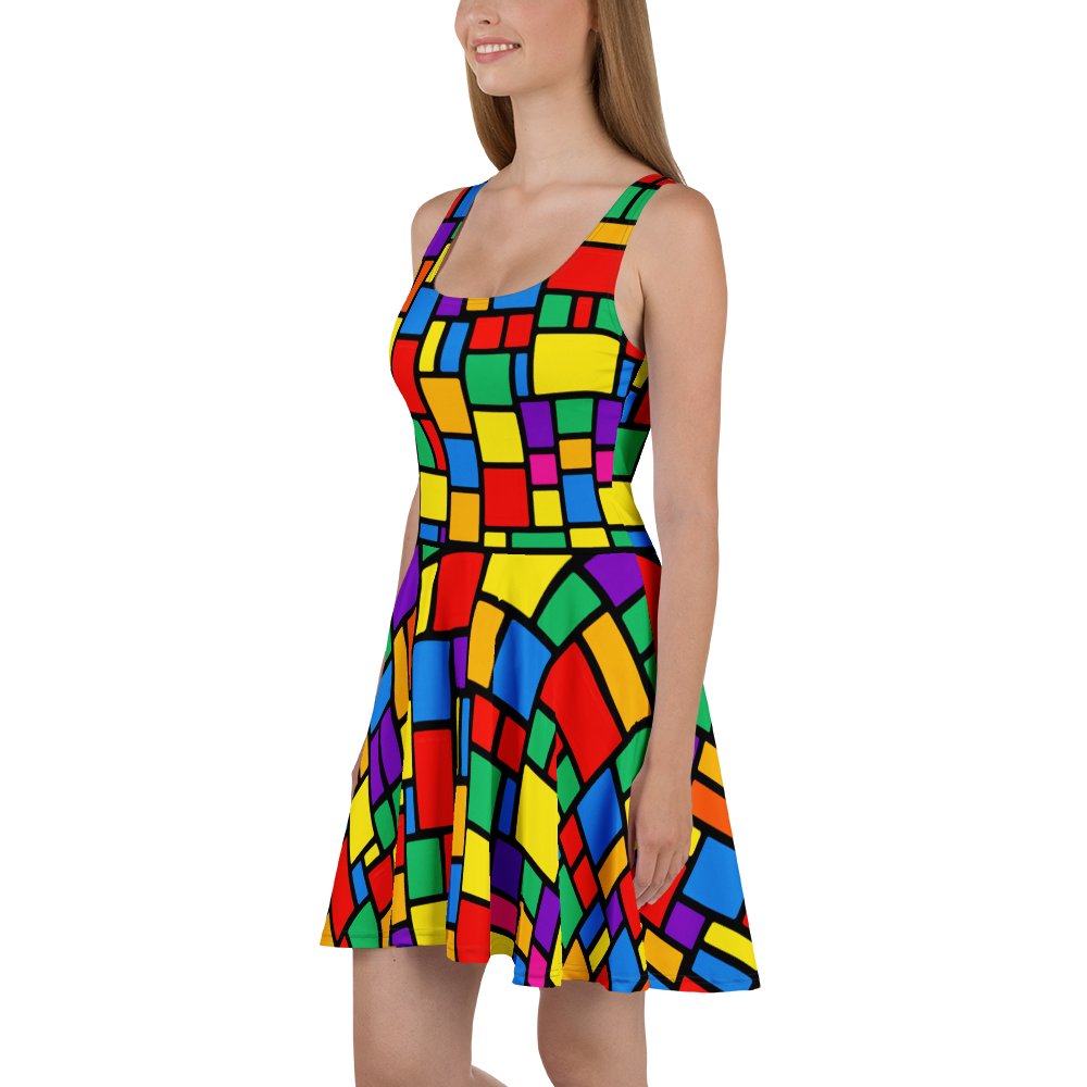 Color Block Geometric Art Dress product image (5)