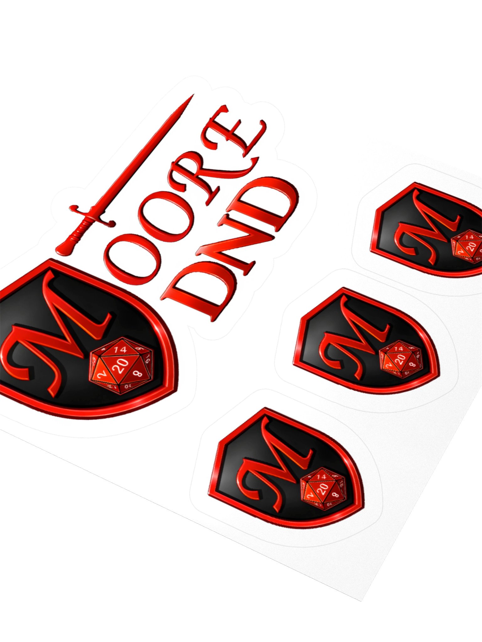 MooreDnD Full Logo Sticker Sheet product image (9)