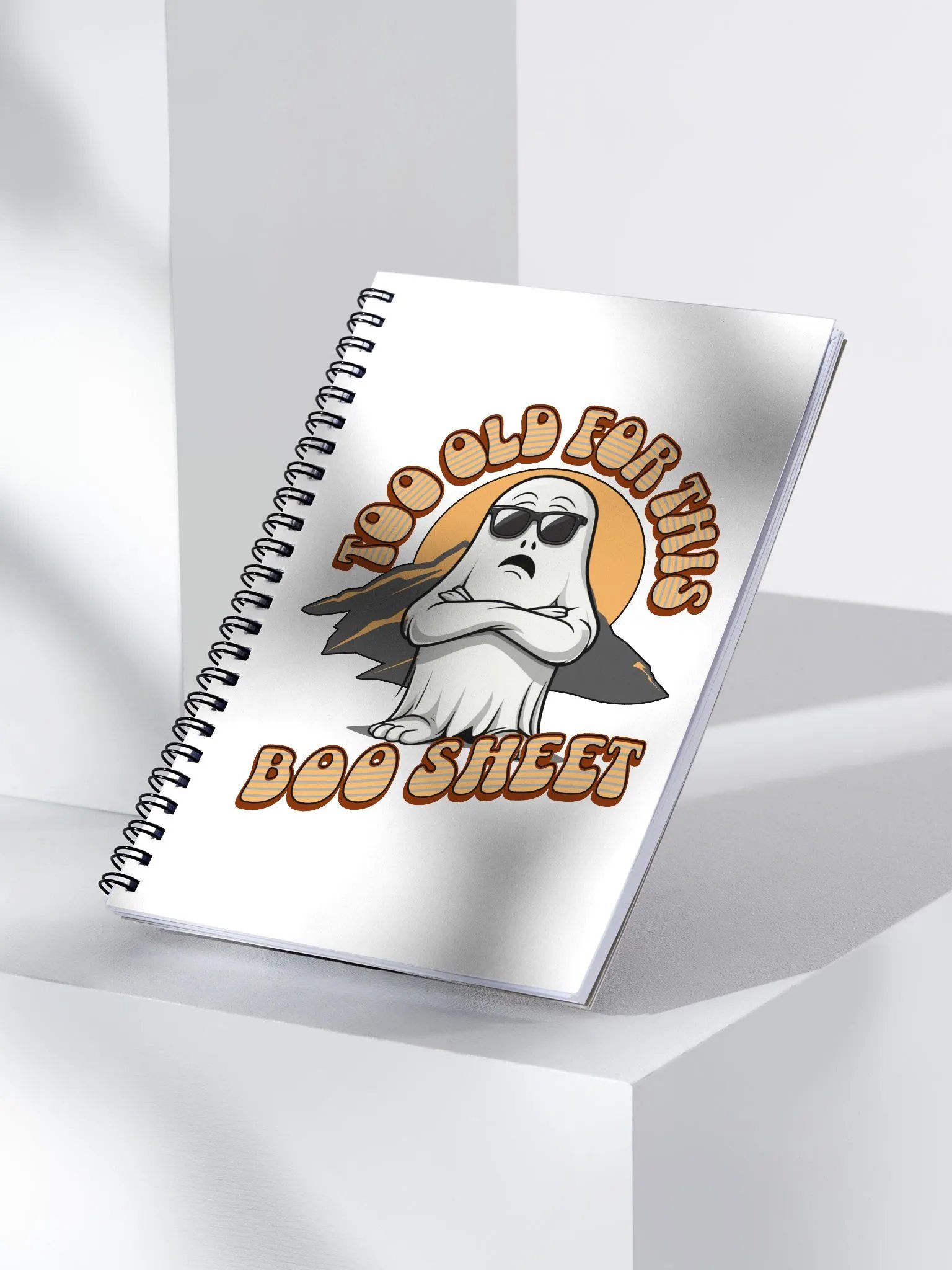 Too Old For This Boo Sheet Ghostly Notebook product image (2)