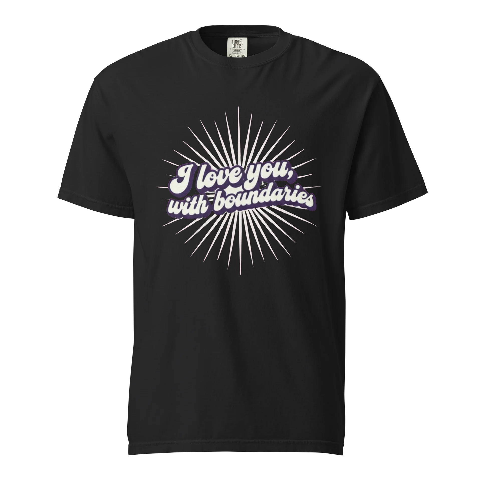 “I Love You With Boundaries” Black T-Shirt product image (1)