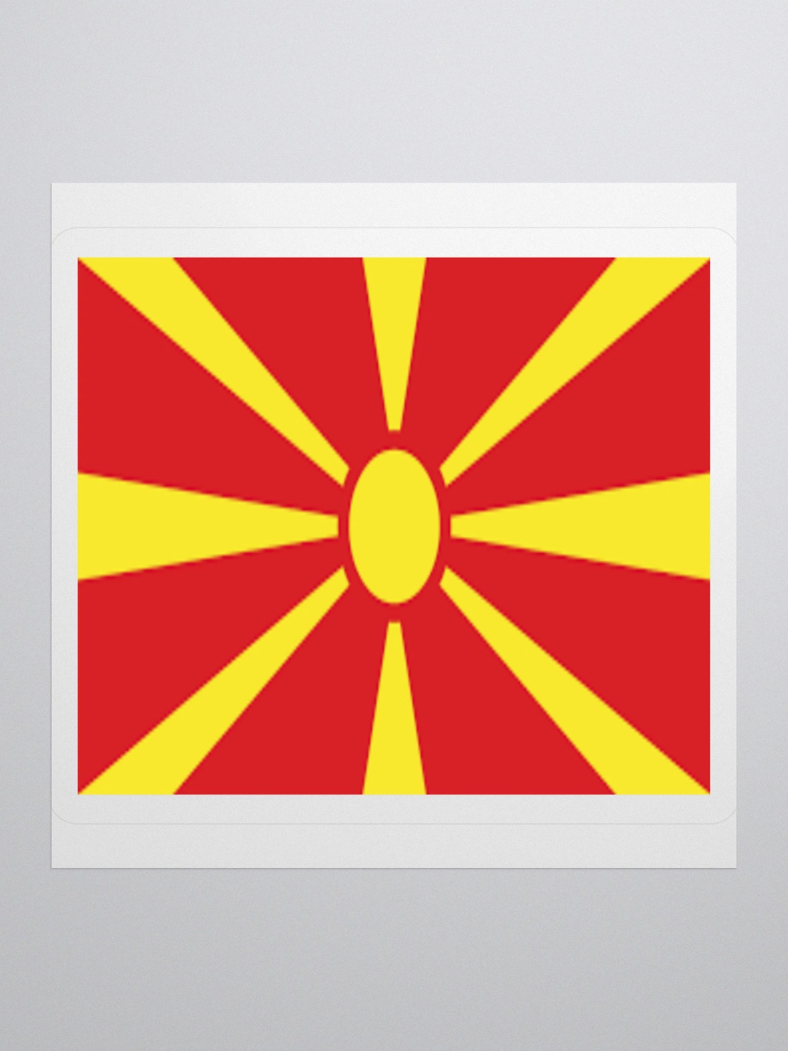 Exclusive North Macedonia Flag Kiss-Cut Stickers - High-Quality Vinyl, Multiple Sizes product image (3)
