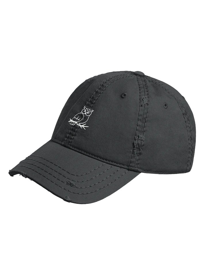 Stitched White Owl Distressed Hat product image (4)