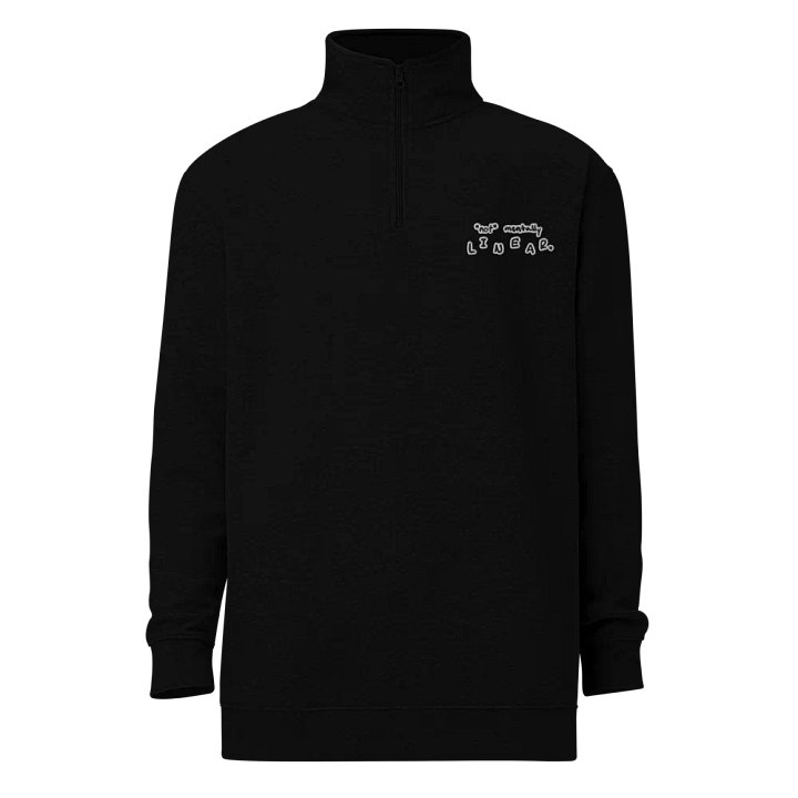 *not* mentally linear. (bubble design) embroidered quarter zip product image (2)