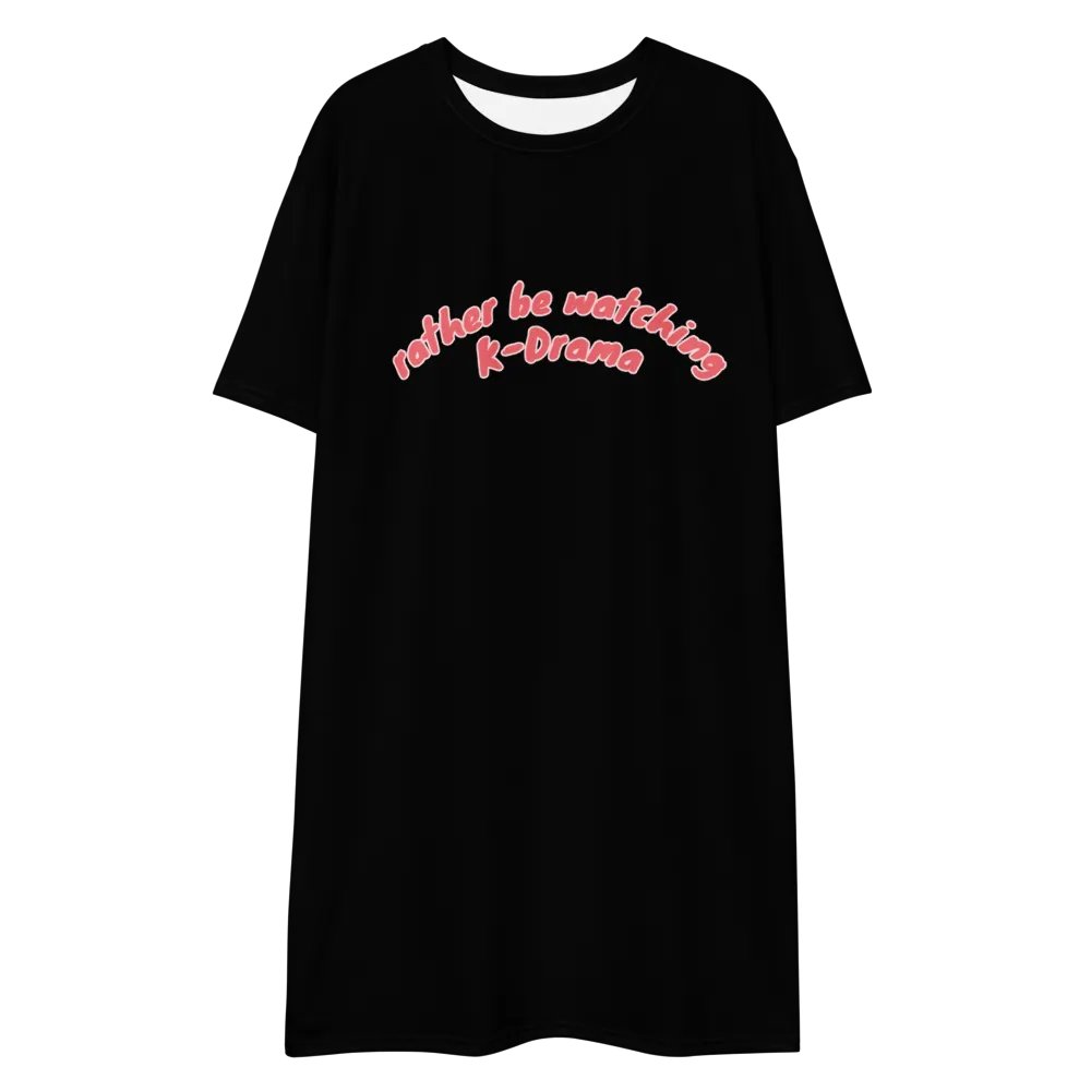 rather be watching kdrama cozy shirt dress product image (3)