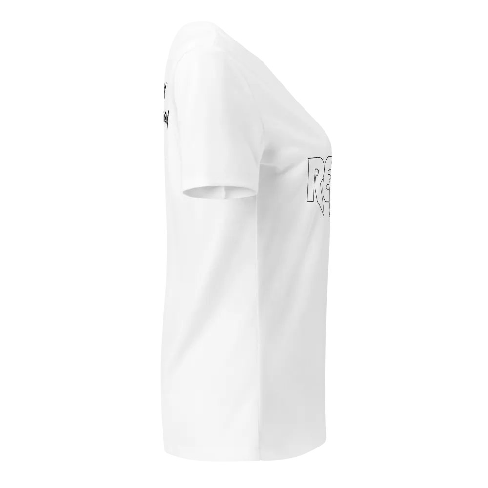 Woman's V Neck | White | White/Red product image (8)