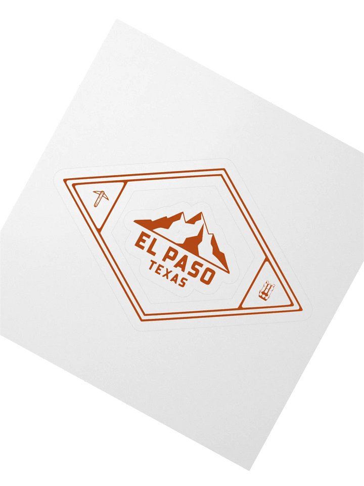 El Paso Texas Mountain Emblem Kiss Cut Sticker product image (2)