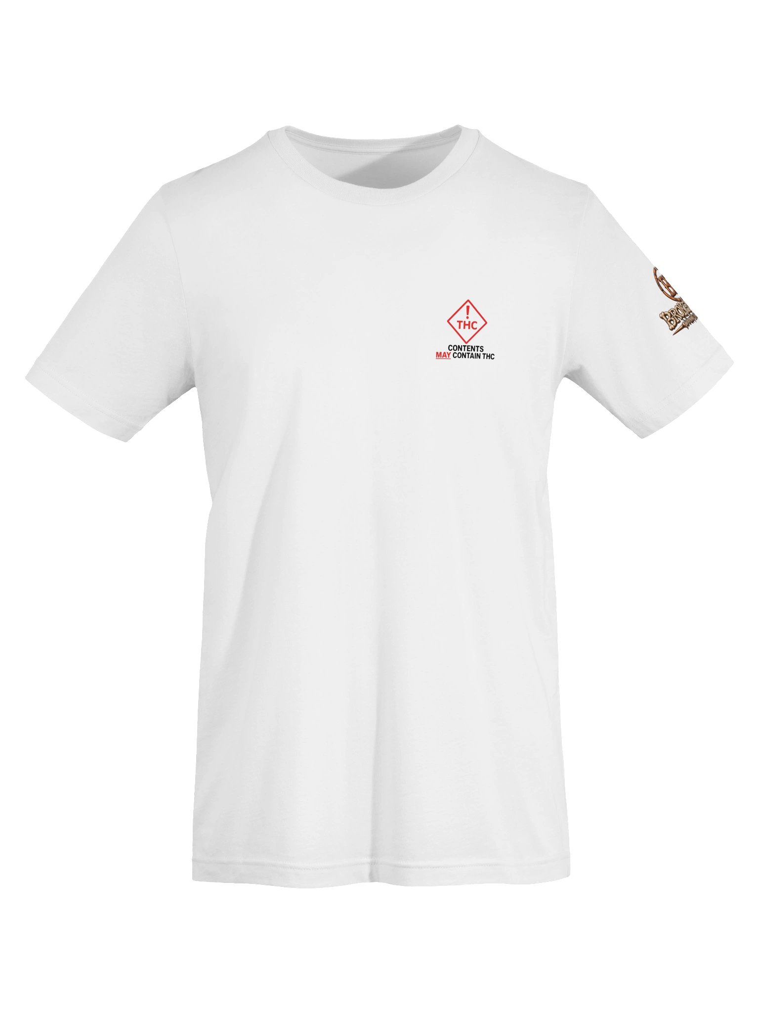 Funny THC Warning Shirt — Contents May Contain THC Spine Graphic Tee | Broken Body™ product image (10)
