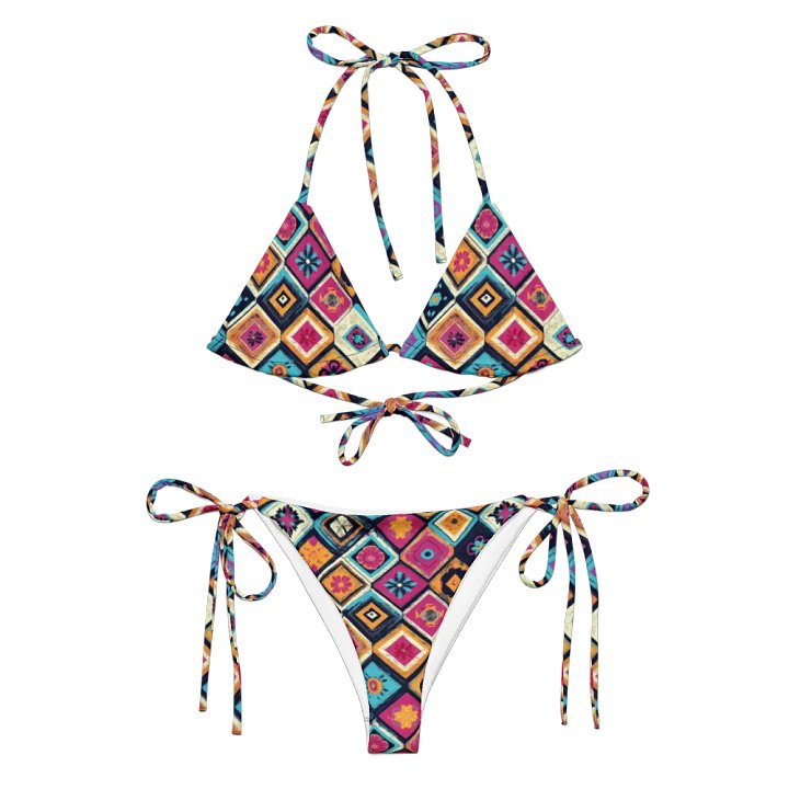 Symmetric Splendor Diamond Pattern Bikini Set product image (1)