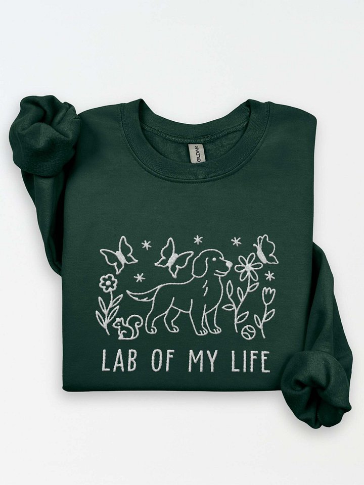 Lab of My Life Line Art Sweatshirt (Embroidered) of a Labrador Retriever product image (1)