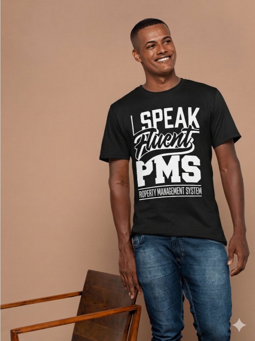 Hotel T-Shirt – I Speak Fluent PMS, Property Management System (Black) product image (10)