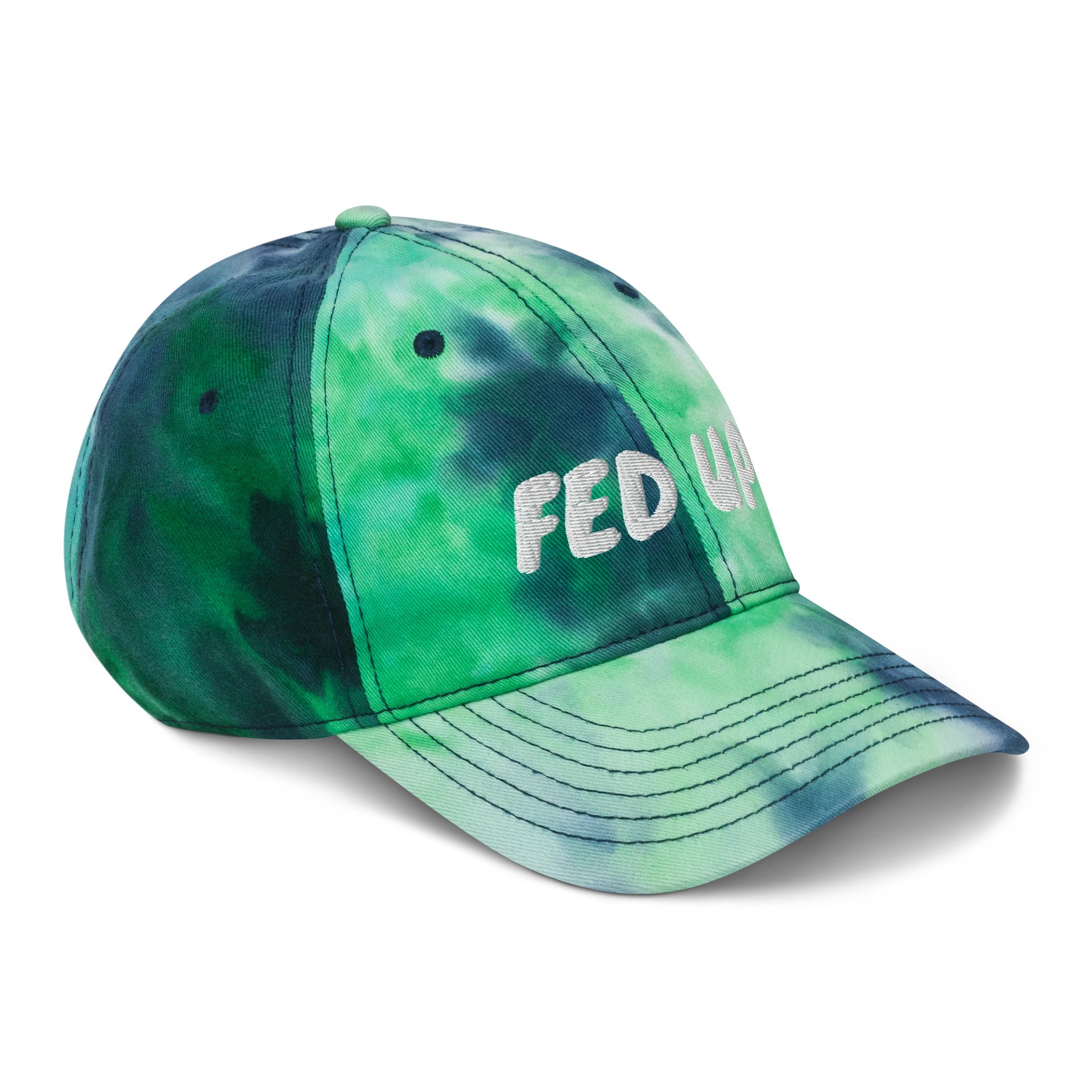 Fed Up Tie-dye Baseball Hat product image (6)