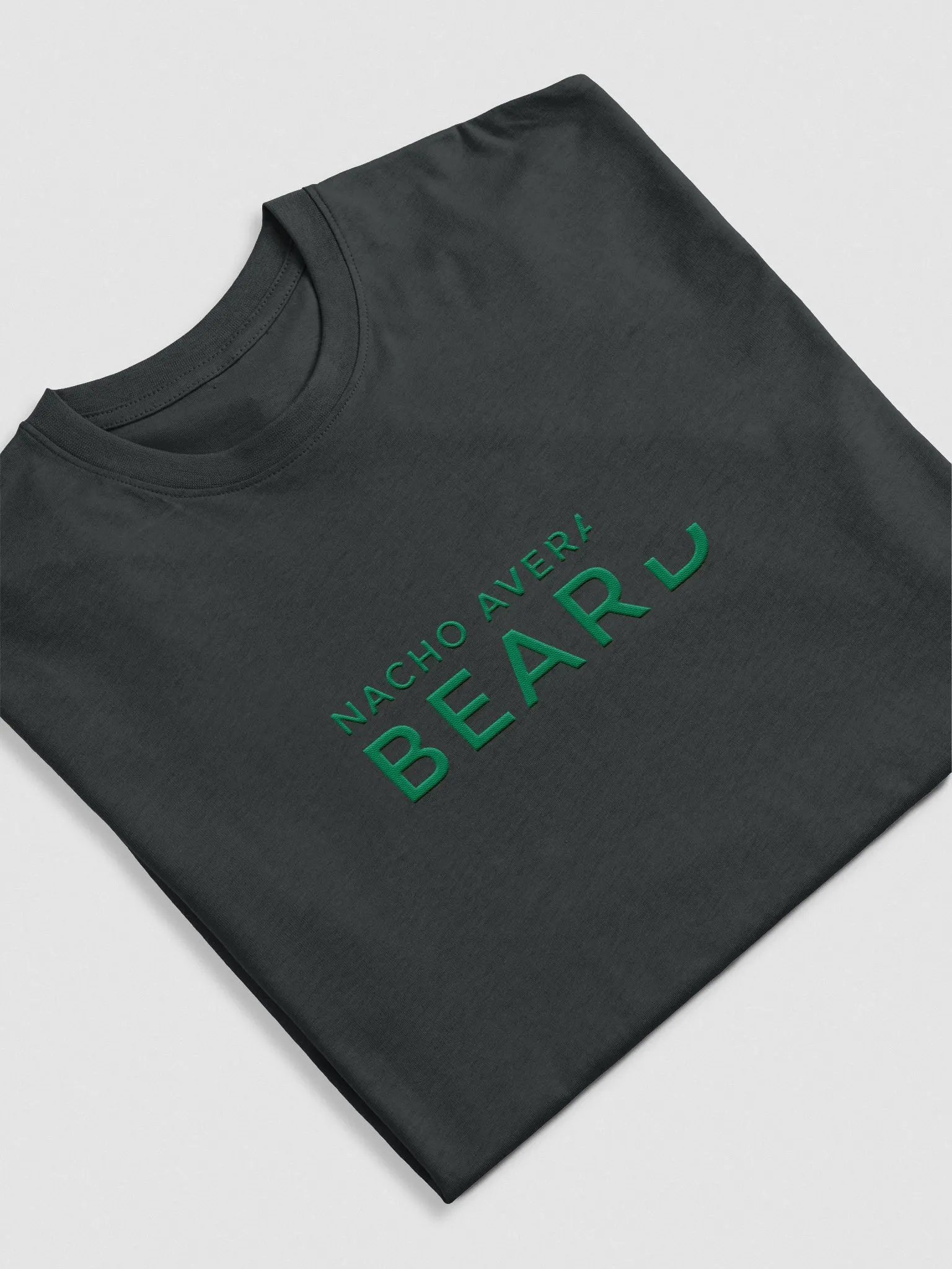 Men's Nacho Average Beard T-Shirt (Green Embroidery) product image (4)