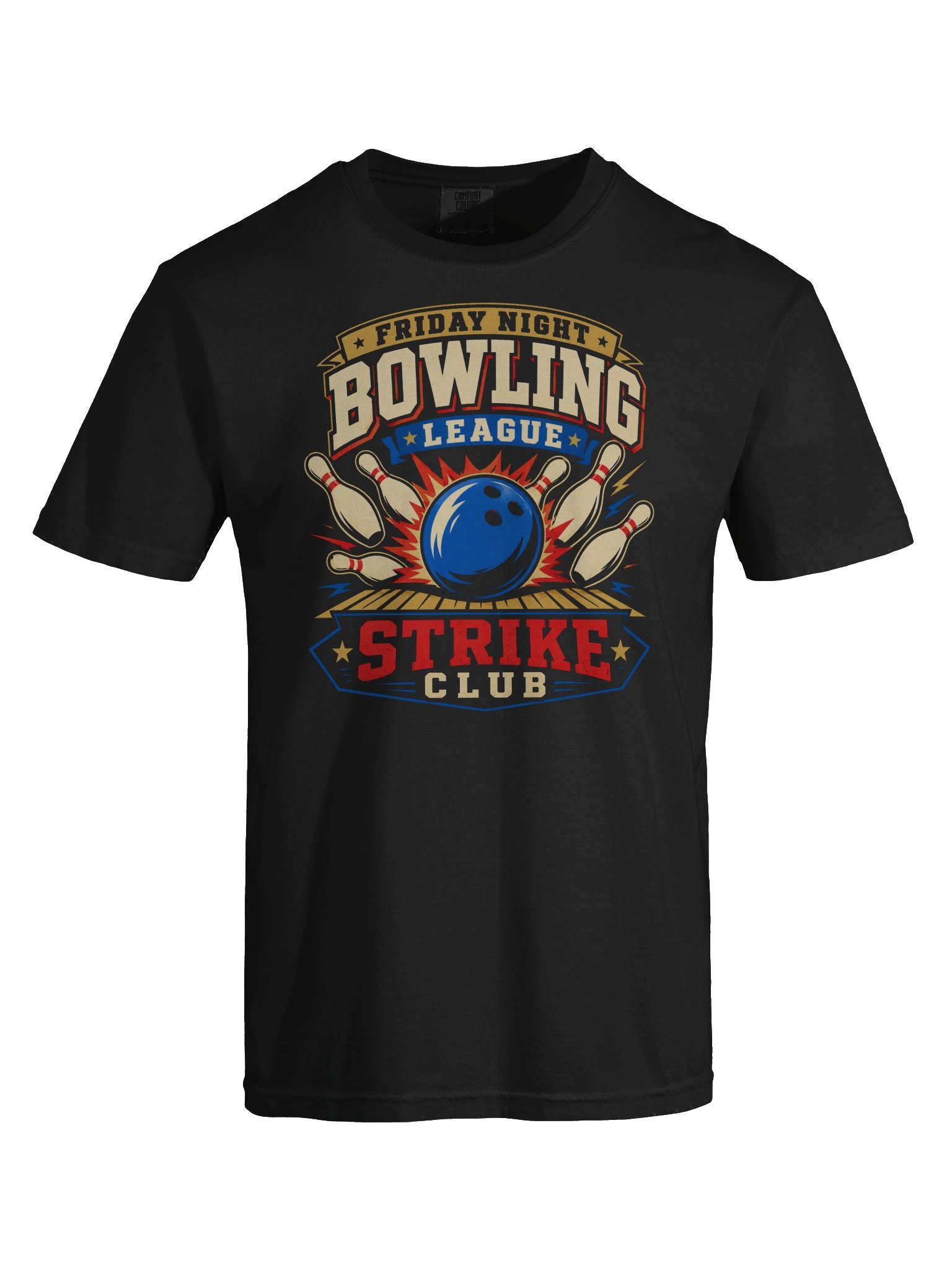 Friday Night Bowling League T-Shirt | Bold Retro Strike Club Tee product image (5)