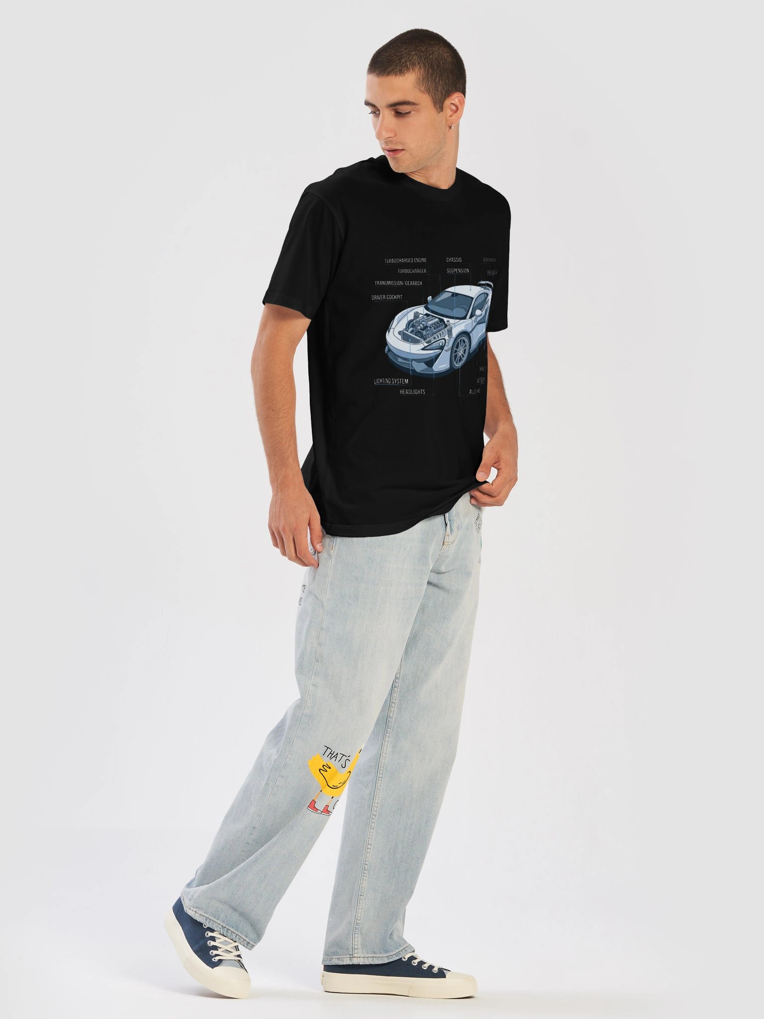 Anatomy of a Sports Car Racing Diagram Cars Guy Gift T-Shirt product image (33)