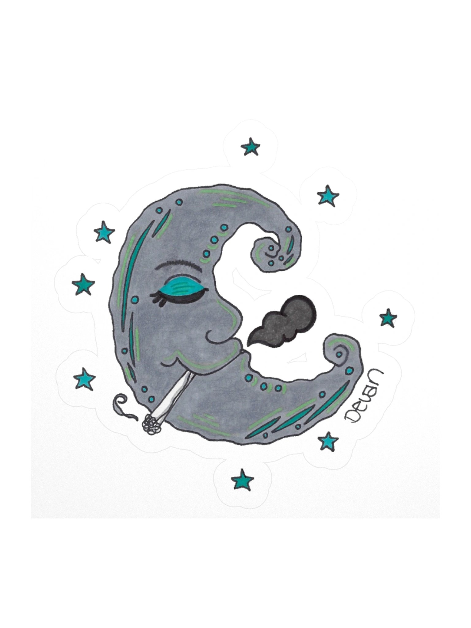 Stoner Moon Sticker product image (1)