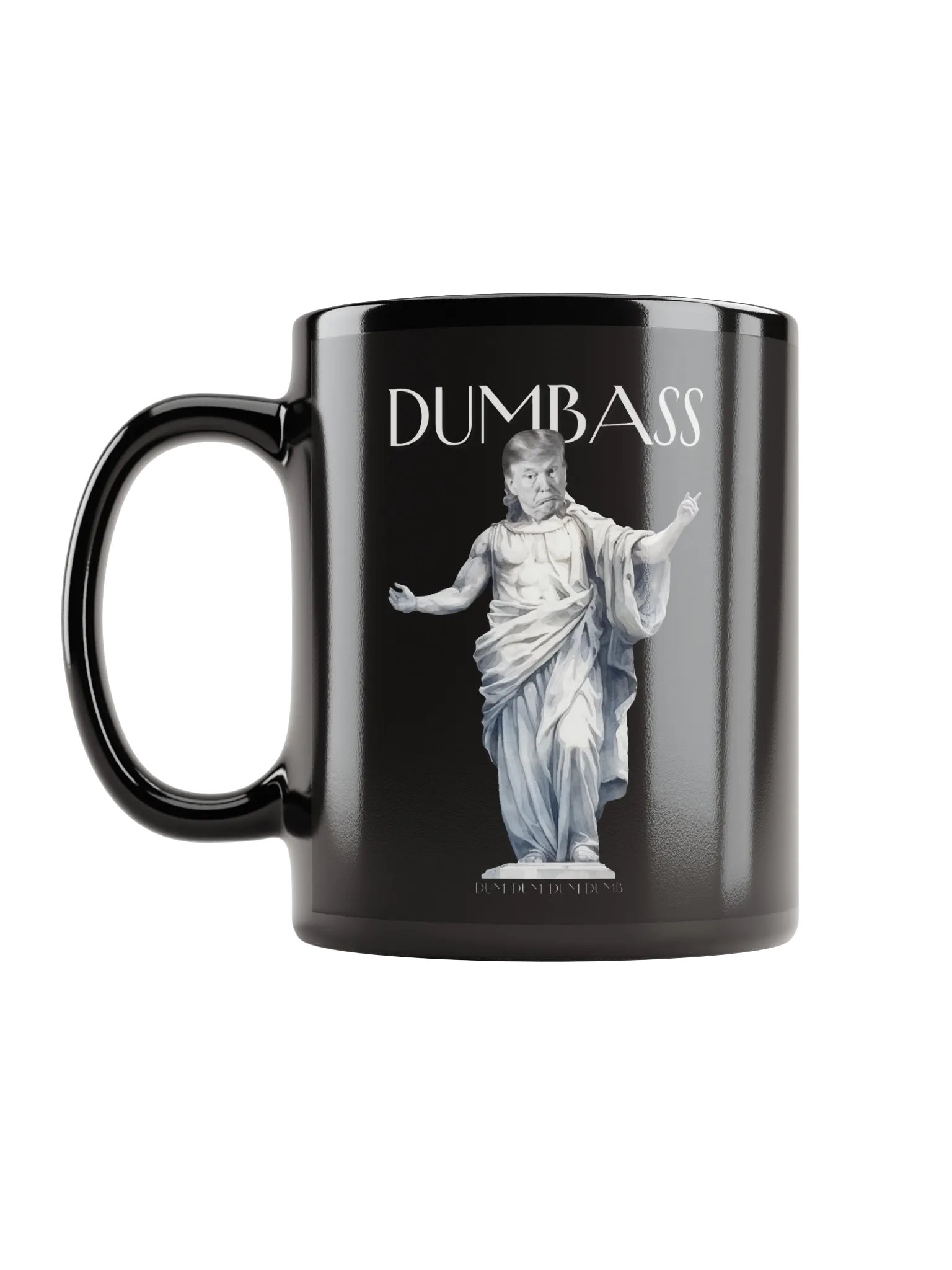 DUMBASS Donald Statue - Black Glossy Mug product image (4)