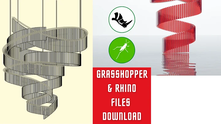 Chandelier Design Grasshopper Rhino Files Download product image (2)