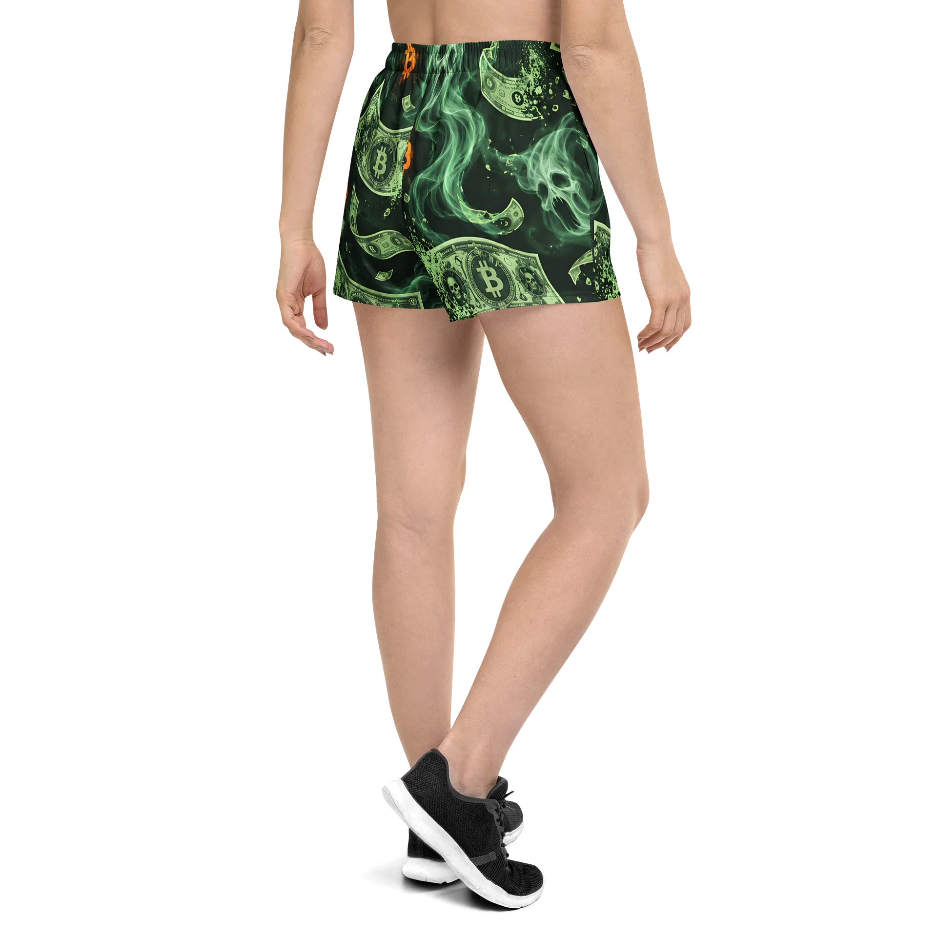 Ghost of Fiat — Bitcoin Halloween Athletic Shorts product image (4)