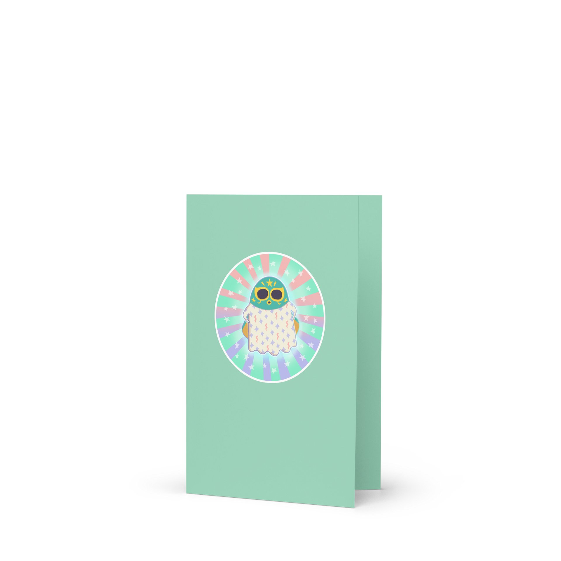 Little Ghost Luchador #2 - Greeting Card product image (3)