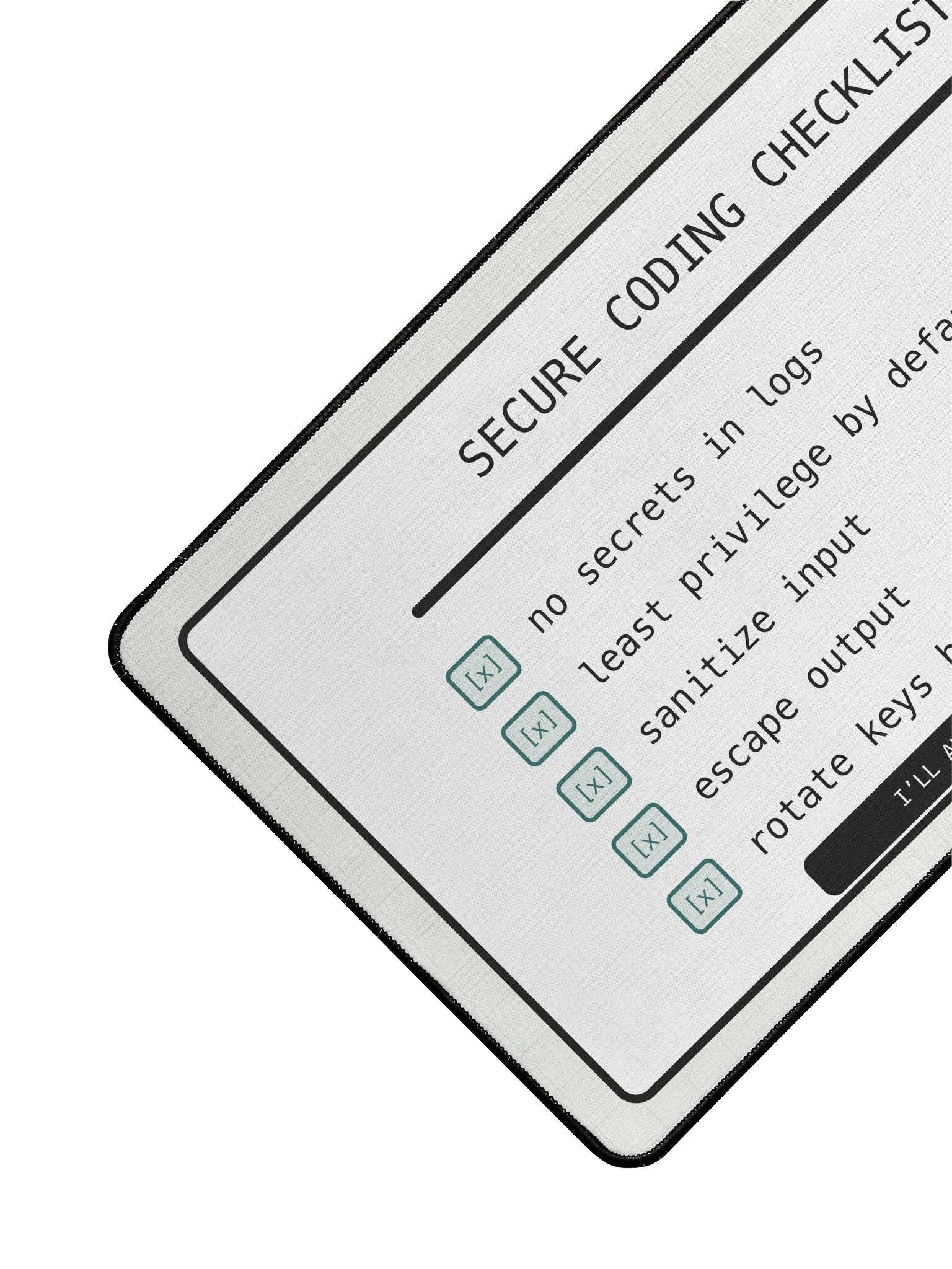 Secure Coding Checklist Desk Mat product image (3)