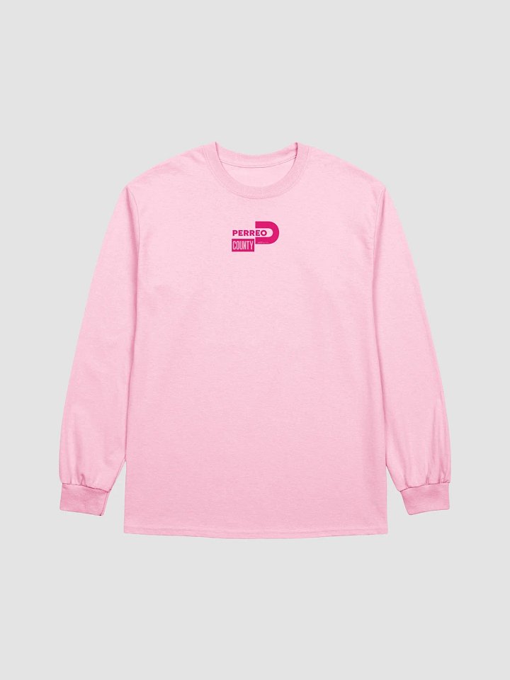 Perreo County Pink Logo Long Sleeve Tee (CENTERED) product image (1)