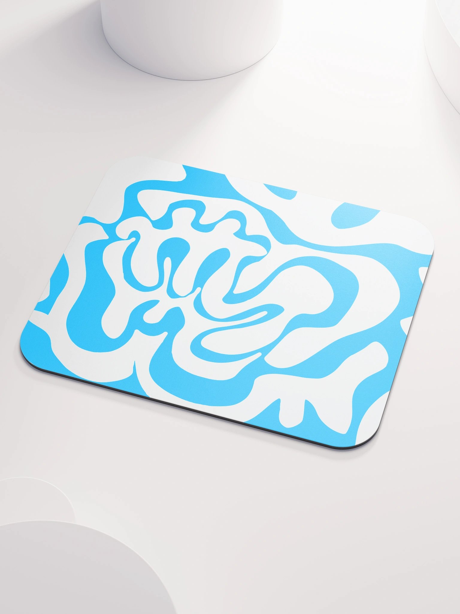 Fluid Blue Swirls Mouse Pad product image (3)