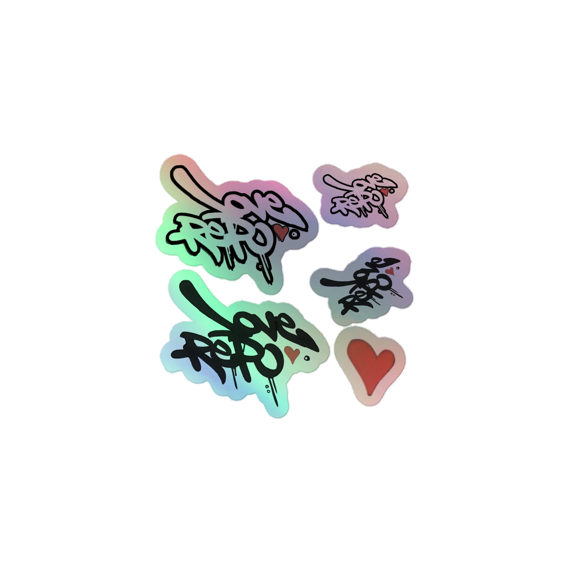 Holographic Love Repo Sticker Sheet product image (1)