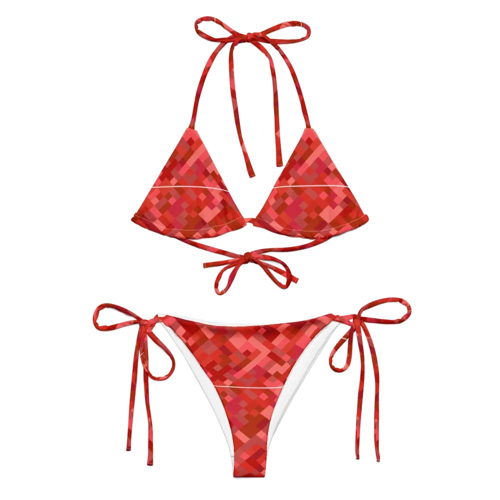 Colorful Mosaic Pattern Design String Bikini - v3 product image (1)