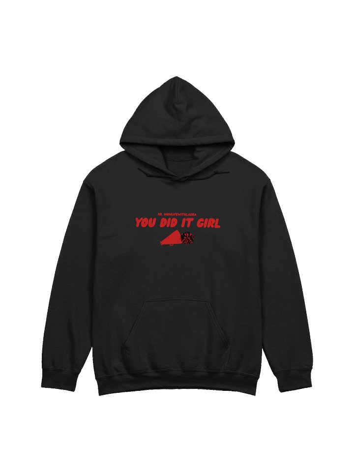 You Did it Girl Cheer Hoodie - Black/Red product image (1)