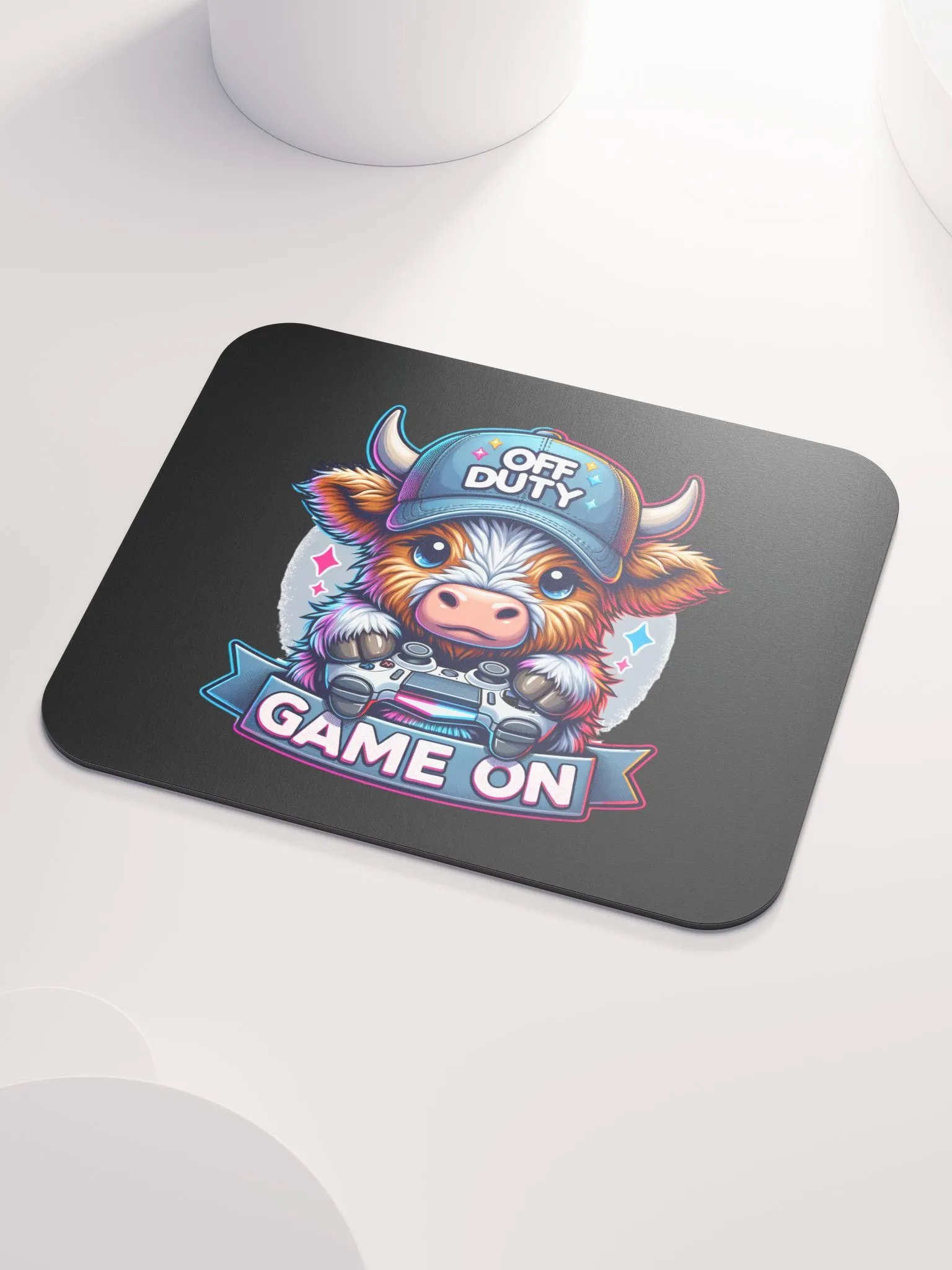 Off Duty Highland Cow Game On Mouse Pad product image (3)