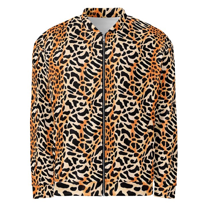 Orange Giraffe Bomber Jacket product image (1)