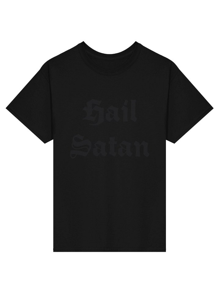 Hail Satan black-on-black Tee product image (1)