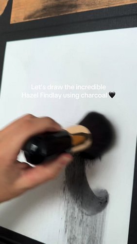 I have been doing wildlife charcoal portrait drawings for about a year and a half now… randomly got inspired to draw @hazel_f...