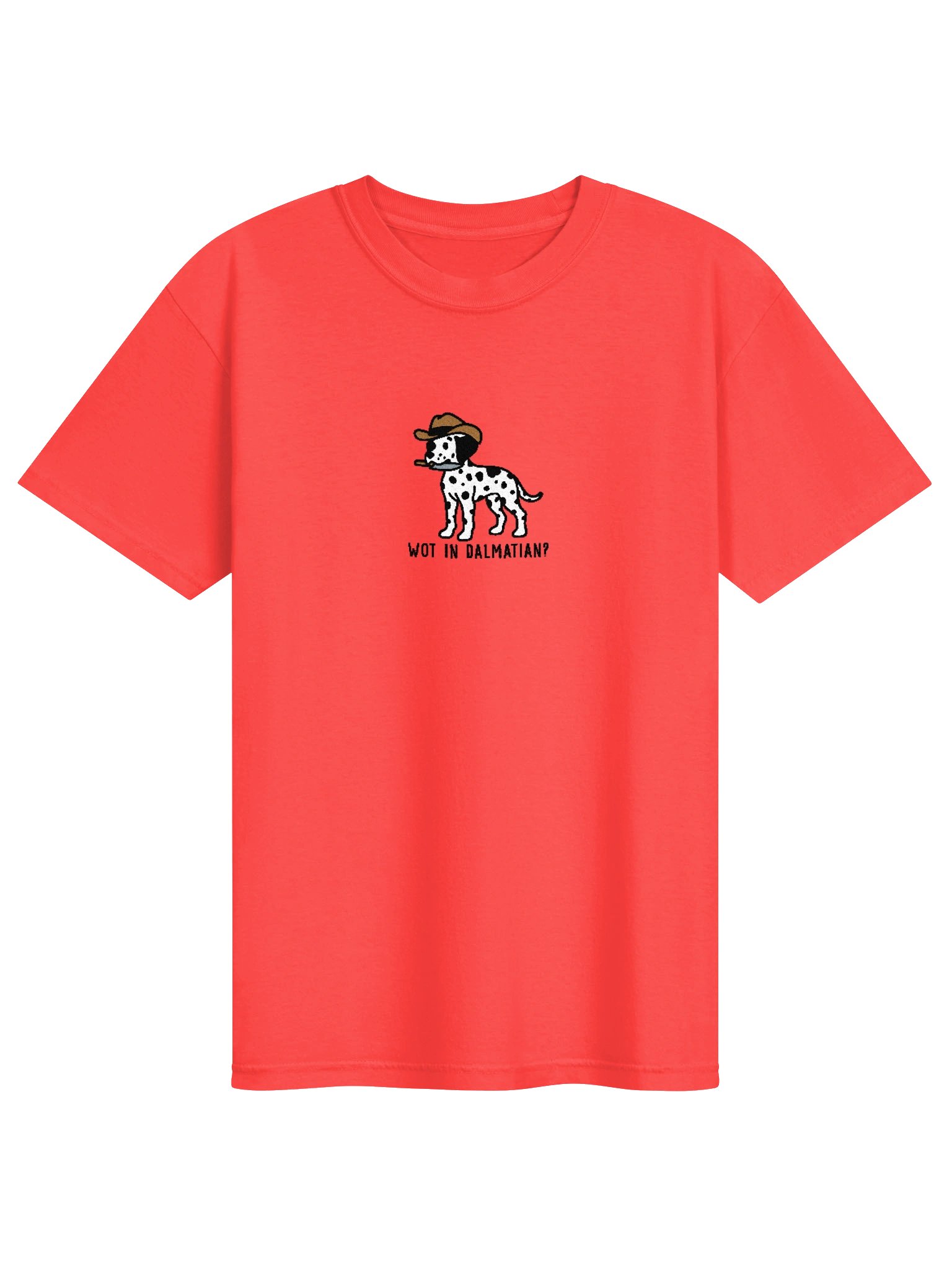 Wot in Dalmatian? Funny Chibi-Style Embroidered T-Shirt for Dalmatian Owners product image (37)