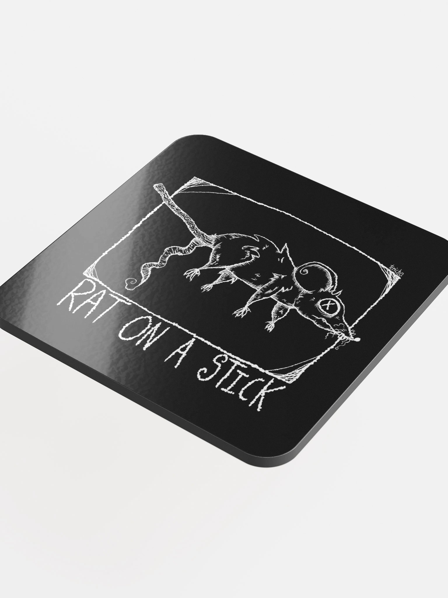 Retro Rat On A Stick Coaster product image (4)