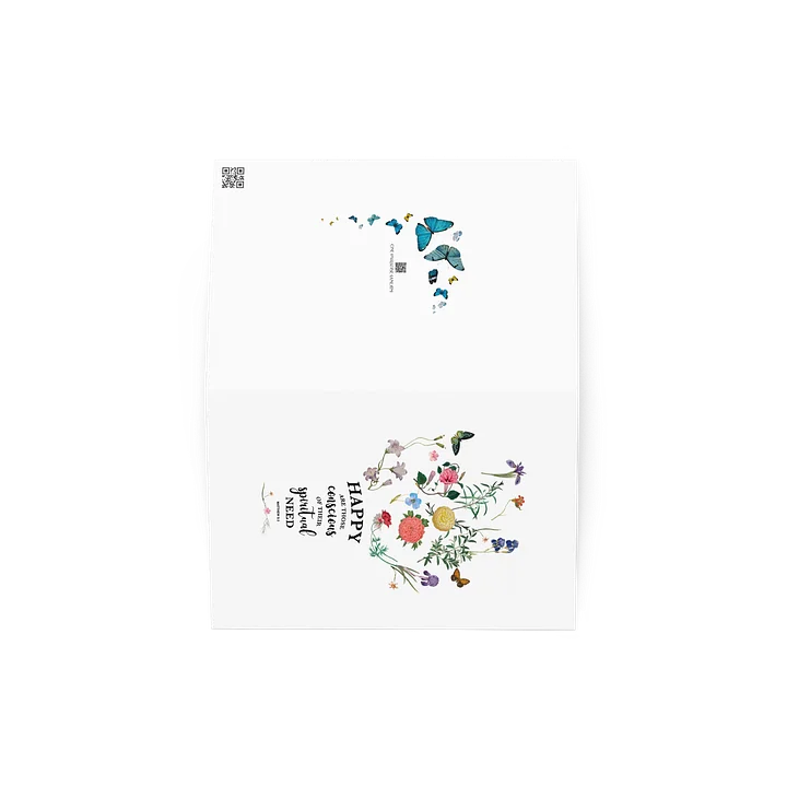 “Happy Are Those Conscious of Their Spiritual Need” | Matthew 5:3 | Floral Greeting Card product image (2)