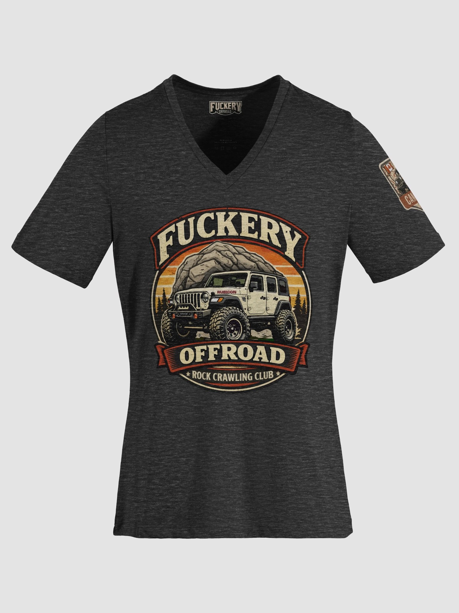 Woman t-shirt with Rock Crawling Club with Jeep Wrangler 4DR product image (6)