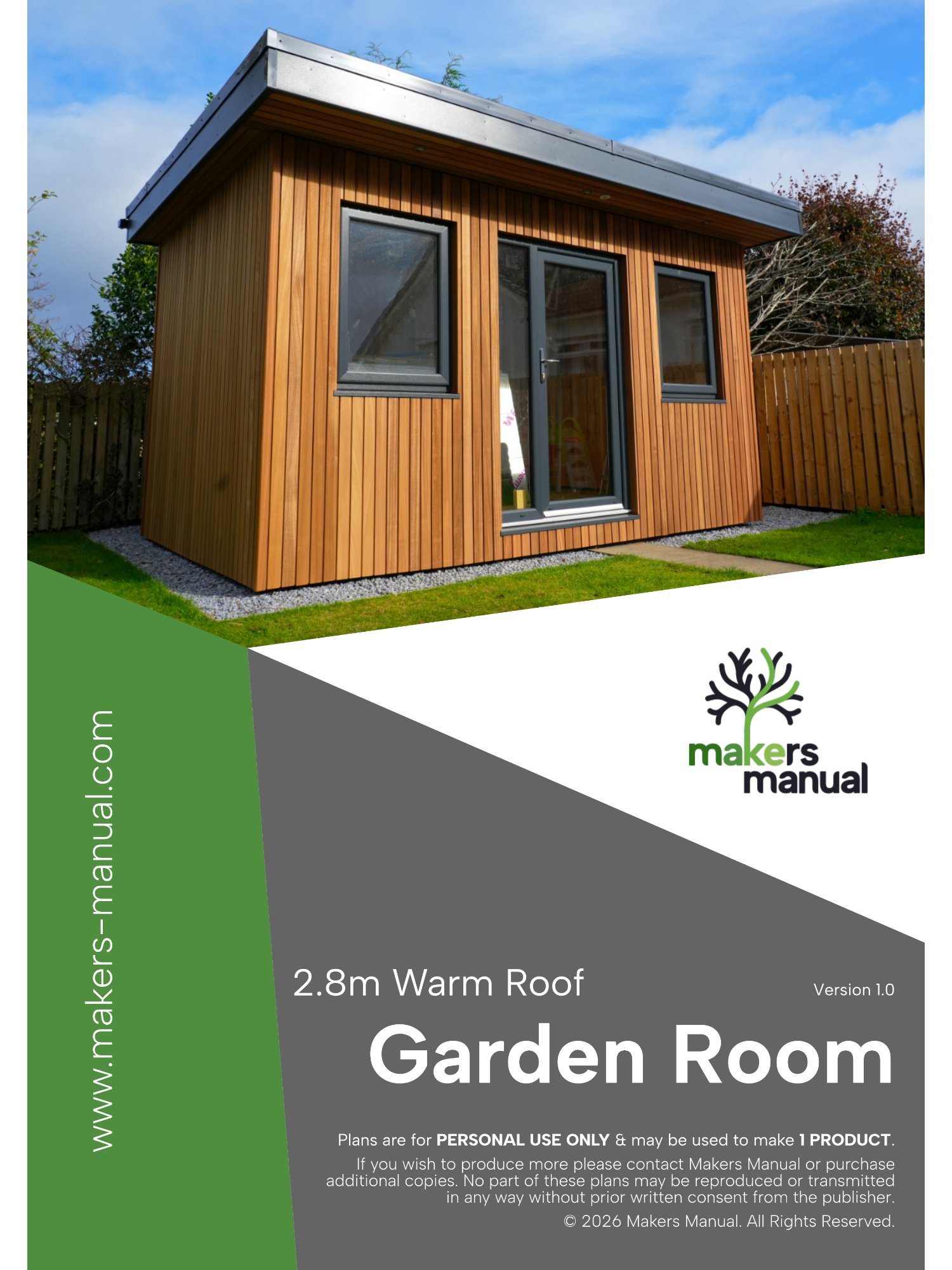 Garden Room - Warm Roof 2.8m | Digital Plans product image (1)