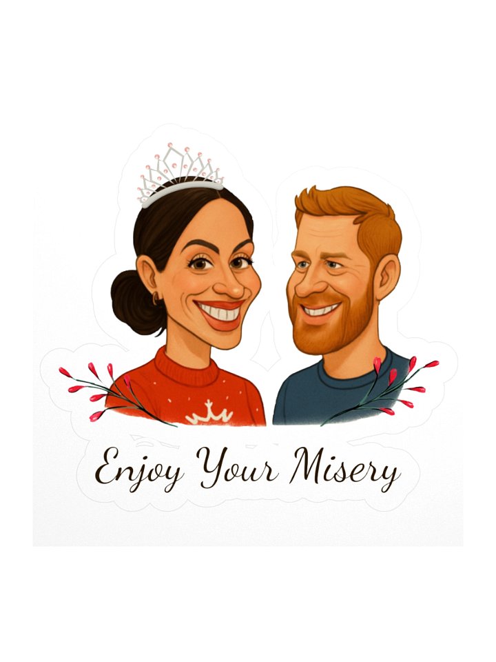 Royal Parody – “Enjoy Your Misery” Collectible Kiss-Cut Sticker (3″) | As Never Collection product image (1)