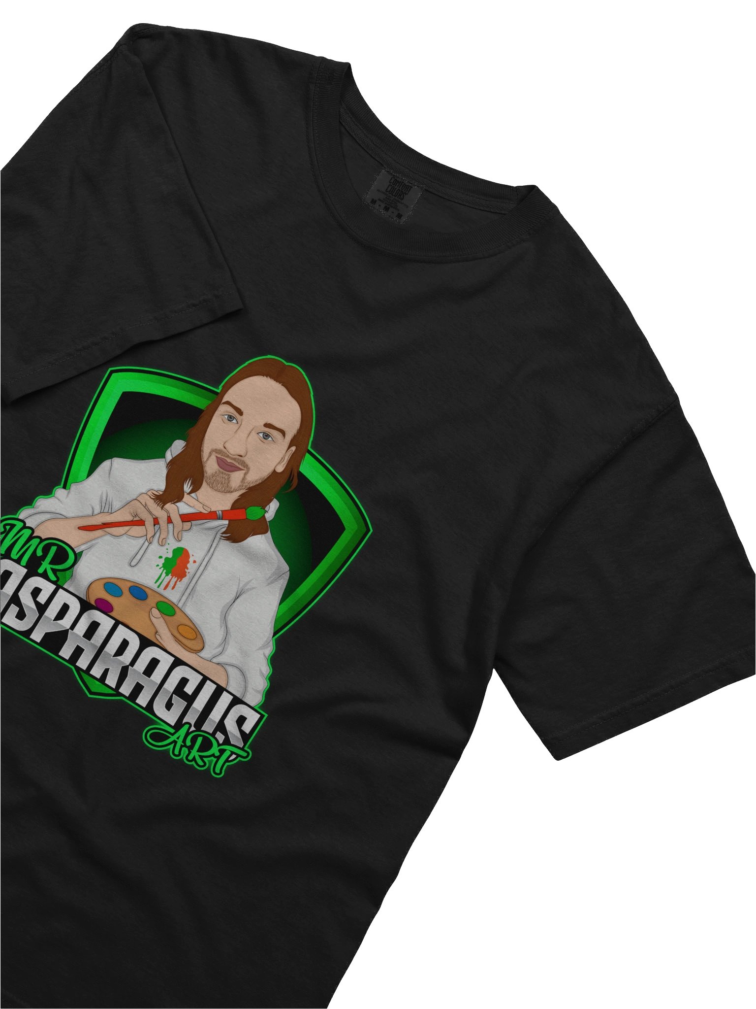 Mr. Asparagus Artistic Splatter Comfort Logo T-Shirt product image (35)