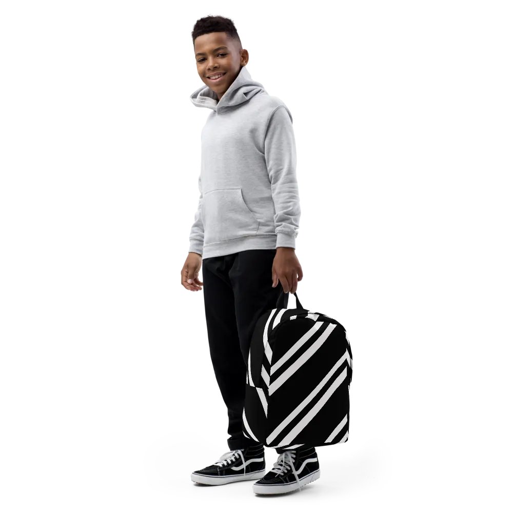 Striped Noir Minimalist Backpack product image (8)