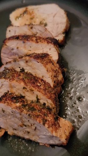 Garlic Herb Pork Tenderloin
Ingredients:
-Pork Tenderloin
-2 tablespoons olive oil
-Salt and pepper to coat the pork on a...