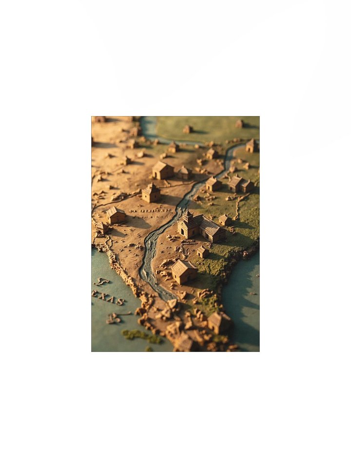 Colonial Texas & The Spanish Missions: Biophilic 3D Relief Map product image (5)