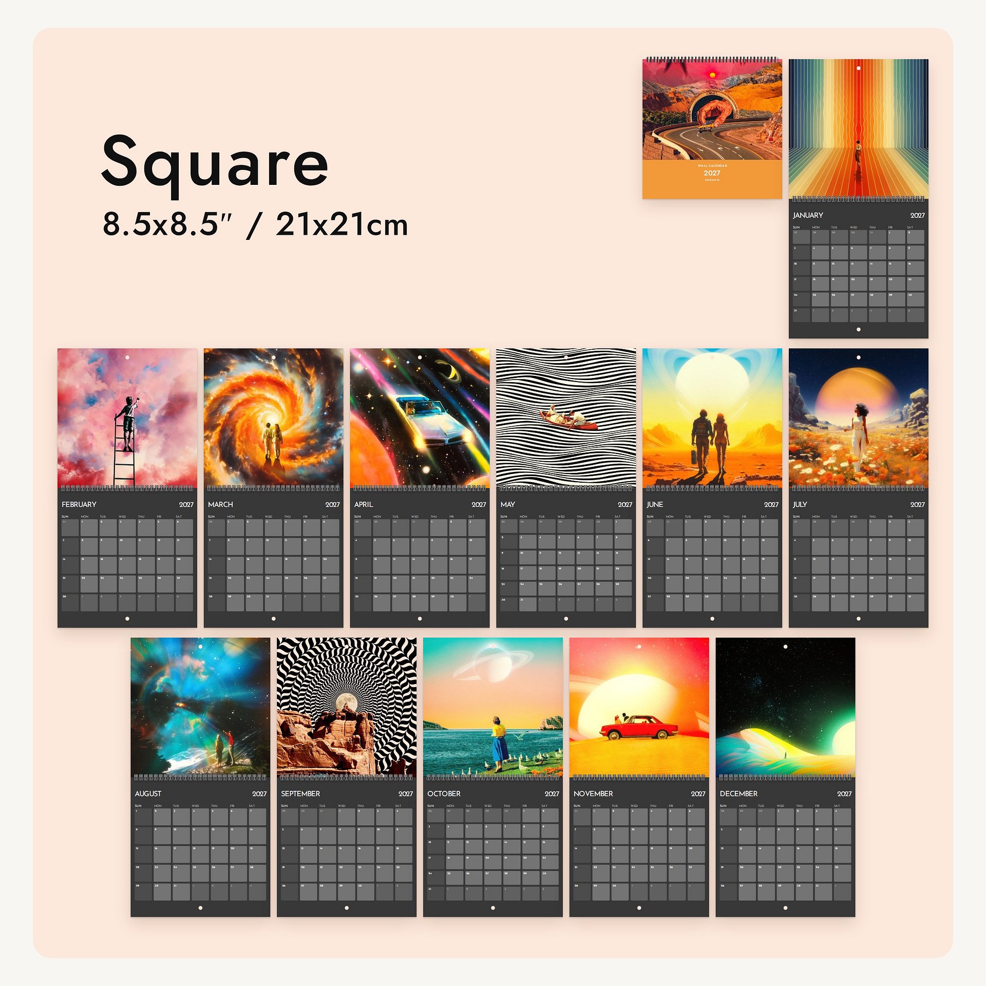 Cosmic Rainbows 2027 Calendar product image (7)
