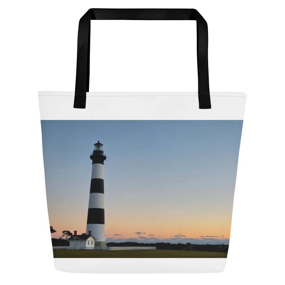 Striped Lighthouse Sunset Tote Bag product image (3)