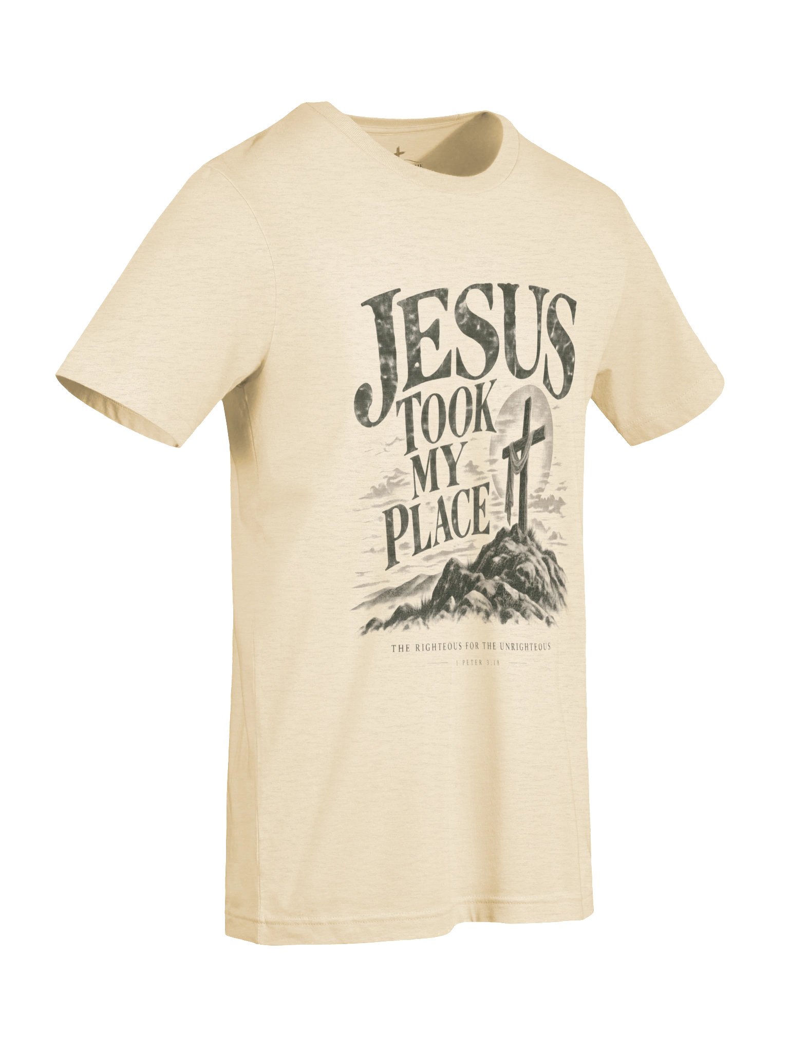 Jesus Took My Place Unisex Premium T-Shirt – 1 Peter 3:18 Christian Tee product image (124)