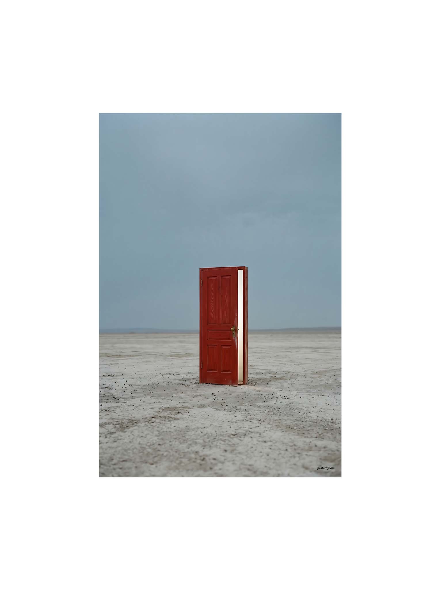 The Red Door - Surreal Minimalist Wall Art product image (1)