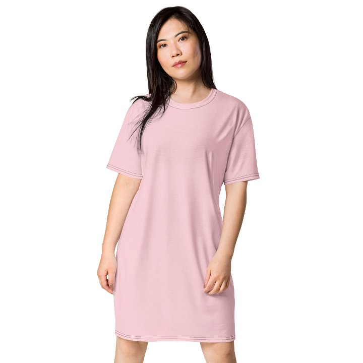 Oversized T-Shirt Dress - Soft Pale Pink 2, Sizes 2XS-6XL product image (1)