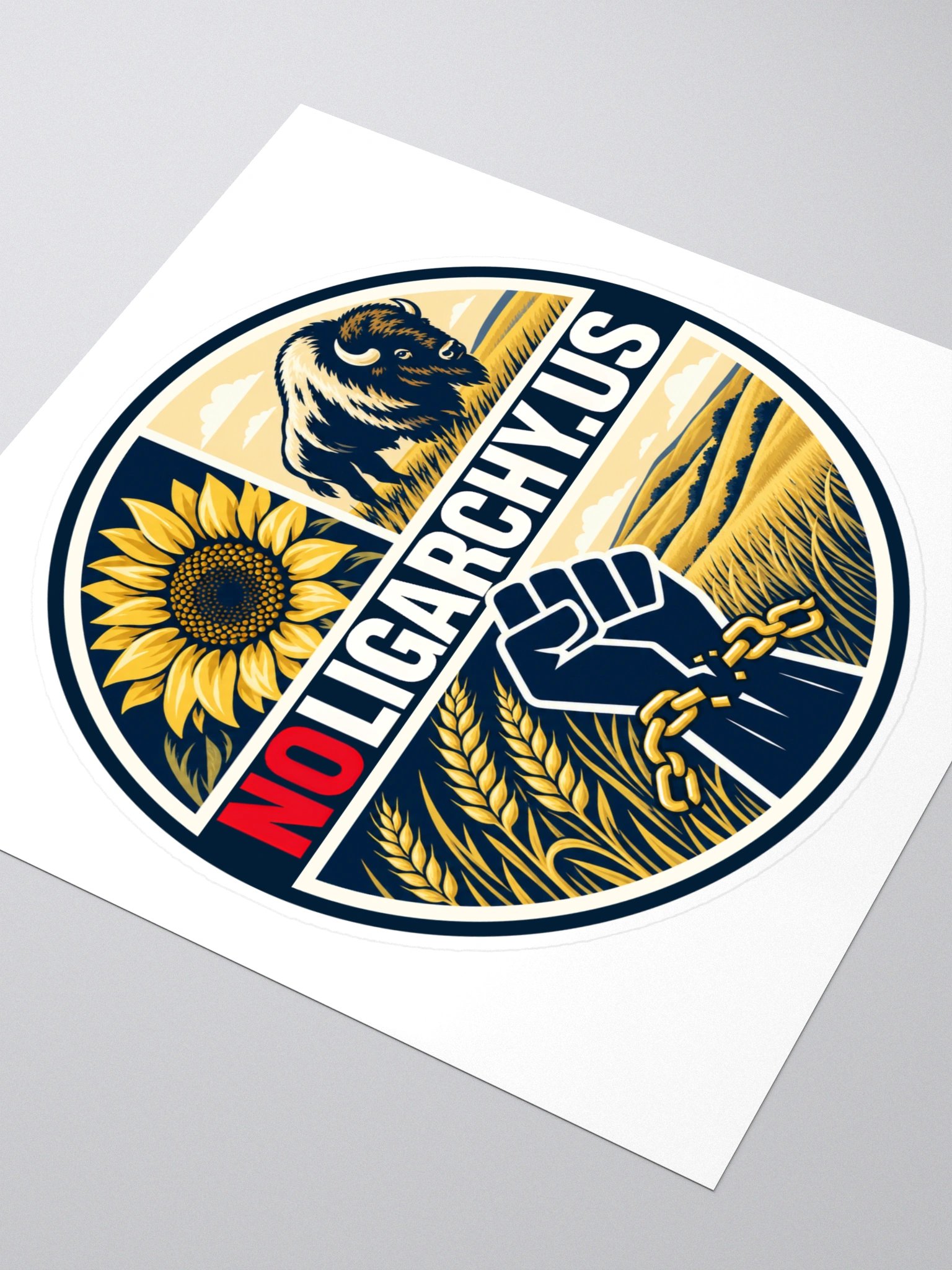 Kansas NOLIGARCHY.US sticker product image (3)