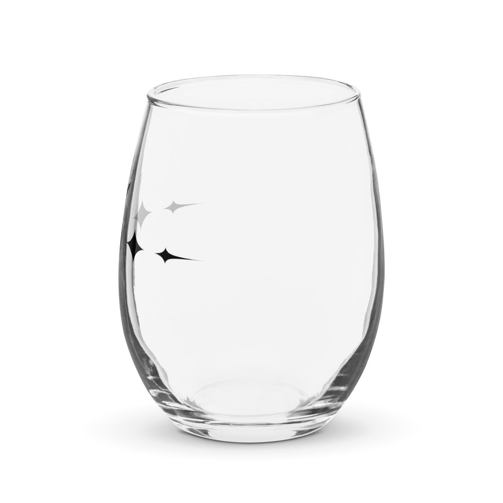 Crowned Apple (Black) ✦ Stemless Wine Glass product image (3)